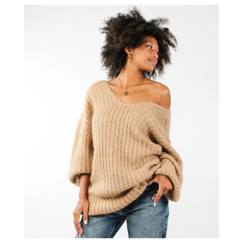 MAGLIA LUNGA IN MOHAIR HOZONE- Maglieria