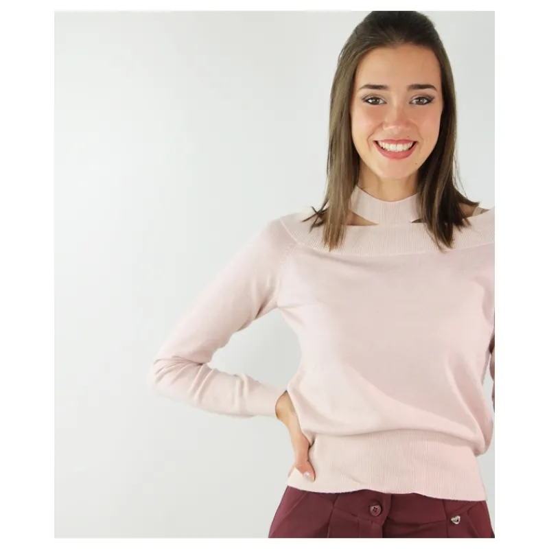 MAGLIA SCOLLO CUT-OUT HOZONE- Maglieria