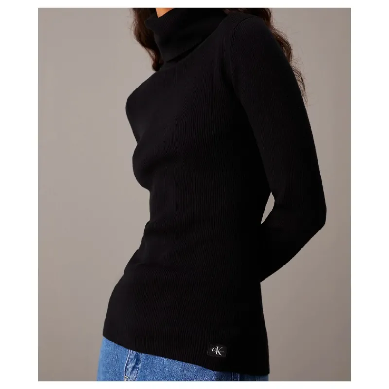 maglione_a_collo_alto_ves_7.webp MAGLIONE A COLLO ALTO VESTIBILITÀ SLIM A COSTINE CALVIN KLEIN JEANS- Maglieria