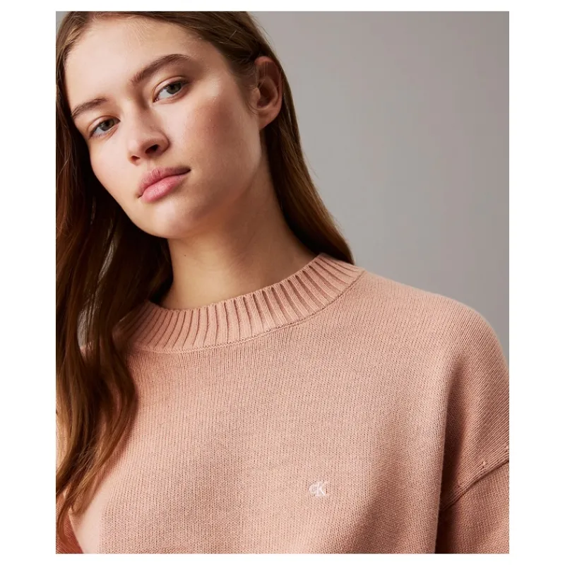 MAGLIONE IN COTONE CON MONOGRAM CALVIN KLEIN- Maglieria