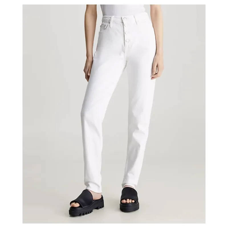 MOM JEANS WHITE CALVIN KLEIN JEANS- Jeans