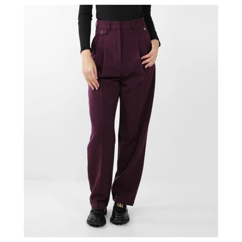PANTALONE A PALAZZO CON PENCE HOZONE- Pantaloni