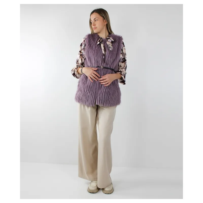 PANTALONE A PALAZZO CON PENCES HOZONE- Pantaloni