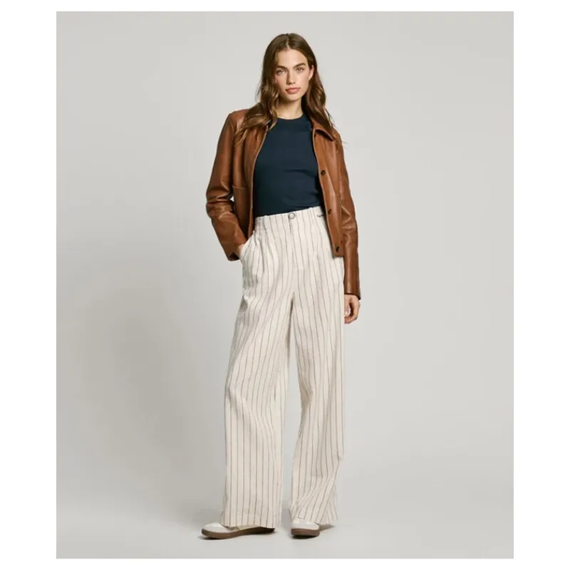 PANTALONE A RIGHE LARGHE PEPE JEANS- Pantaloni