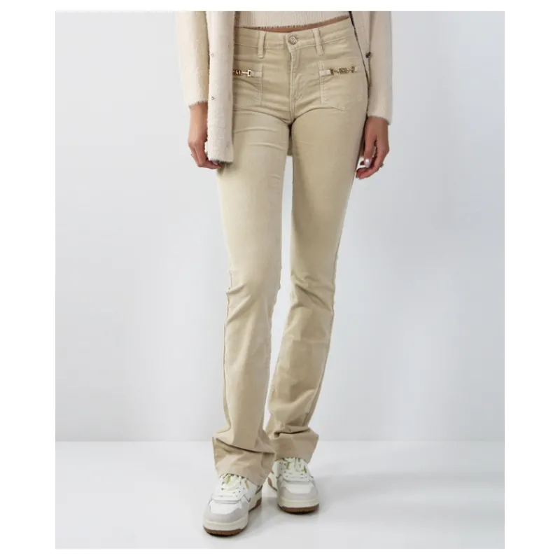 PANTALONE FLARED IN VELLUTO GAUDì- Pantaloni