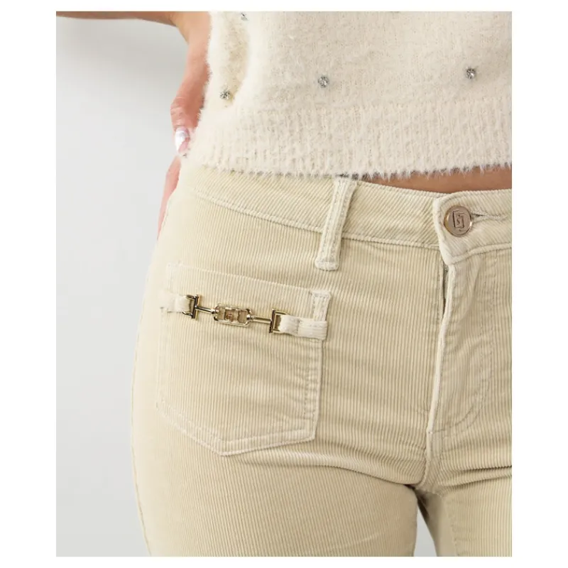 PANTALONE FLARED IN VELLUTO GAUDì- Pantaloni