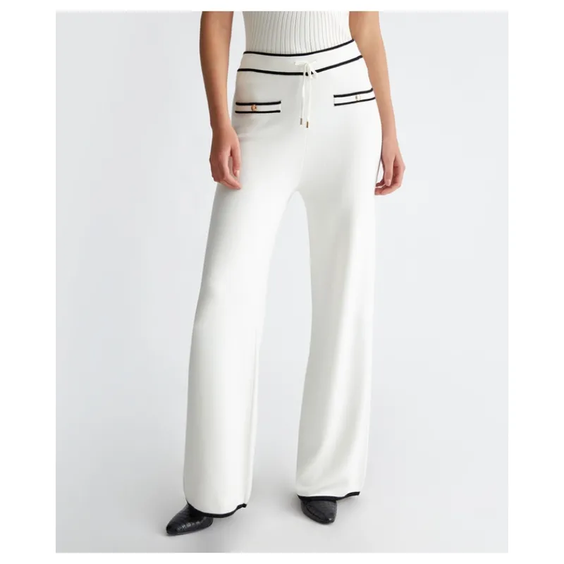 PANTALONI IN MAGLIA DI MISTO SETA LIU°JO- Pantaloni
