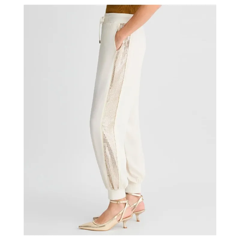 PANTALONI JOGGING CON PAILLETTES LIU°JO- Pantaloni