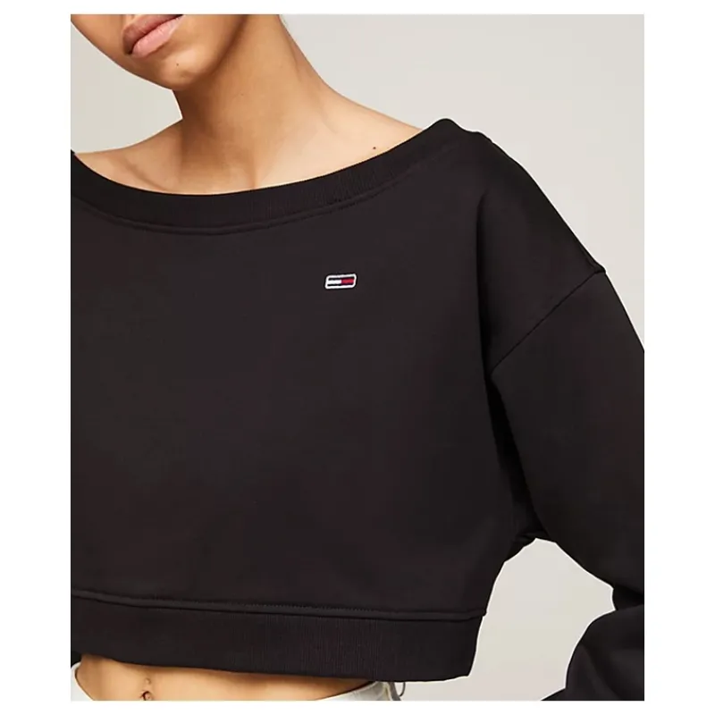 pullover_crop_con_scollo__2.webp PULLOVER CROP CON SCOLLO A BARCA TOMMY JEANS- Maglieria