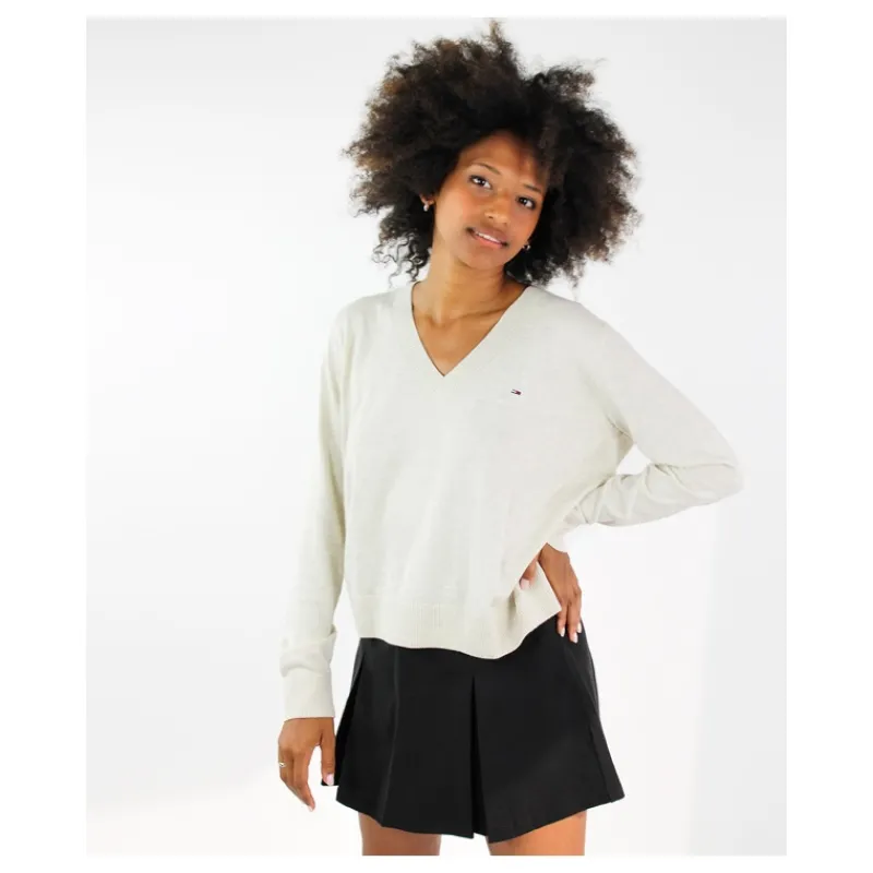 PULLOVER SCOLLO A V TOMMY JEANS- Maglieria