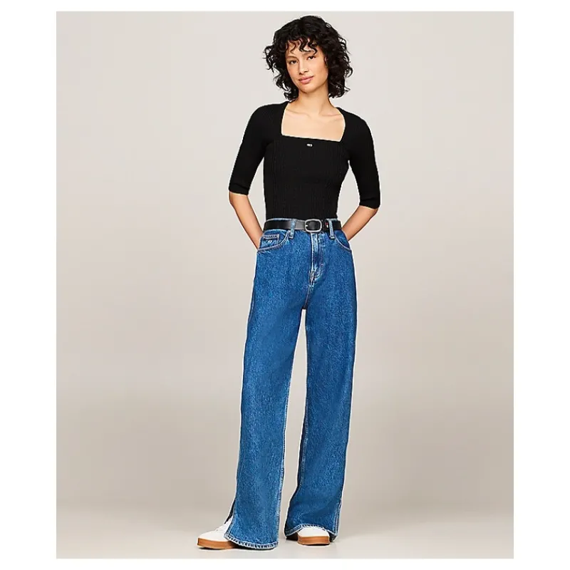 PULLOVER SLIM FIT A MEZZE MANICHE TOMMY JEANS- Maglieria