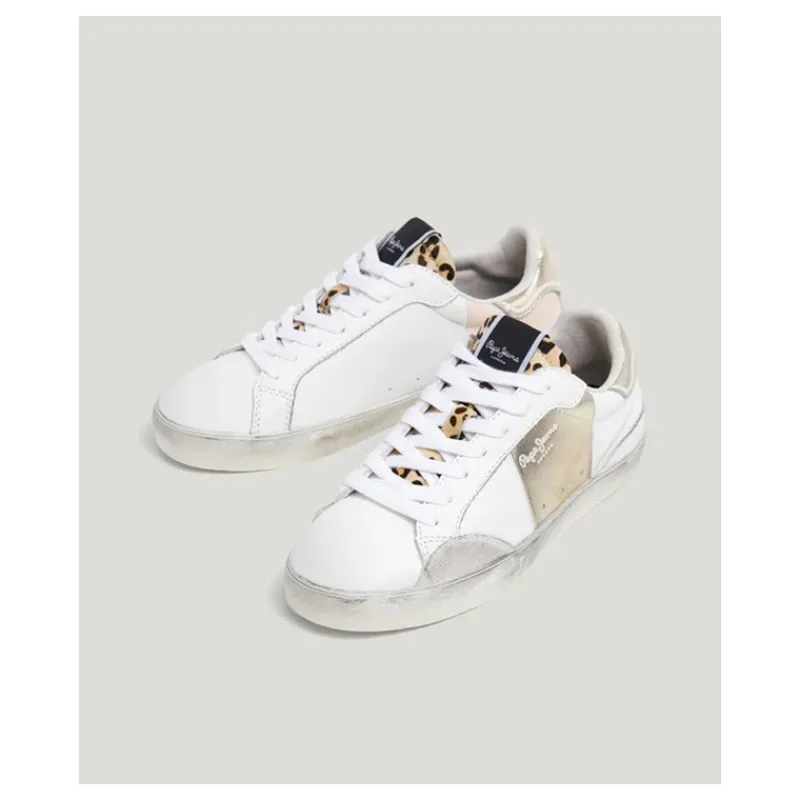 SNEAKER IN PELLE CON DETTAGLI METALLICI PEPE JEANS- Accessori