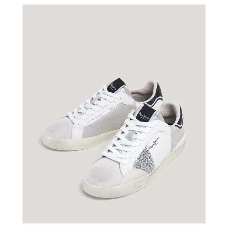 SNEAKER IN PELLE CON DETTAGLI GLITTER PEPE JEANS- Accessori