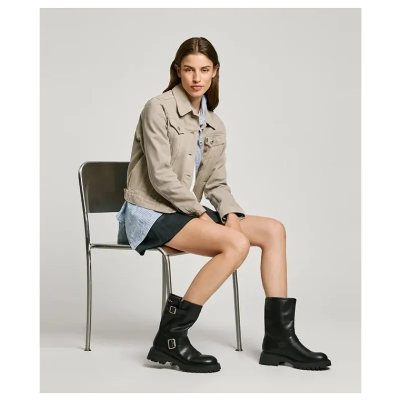 STIVALETTI IN PELLE CON CINTURINI PEPE JEANS- Accessori