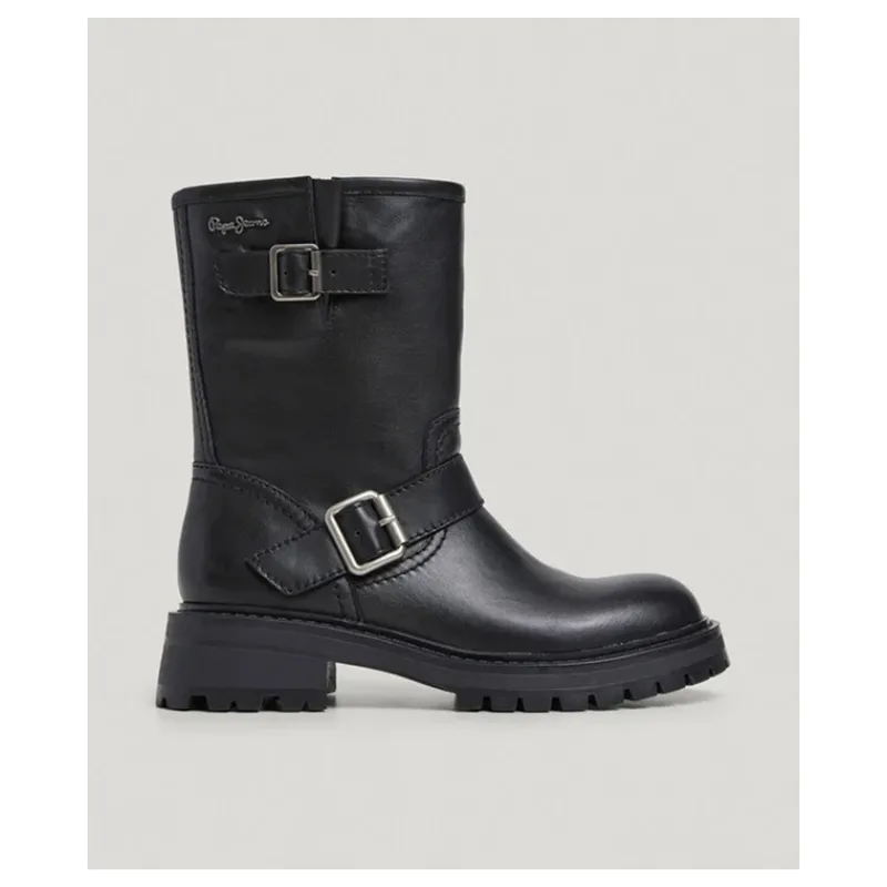 STIVALETTI IN PELLE CON CINTURINI PEPE JEANS- Accessori