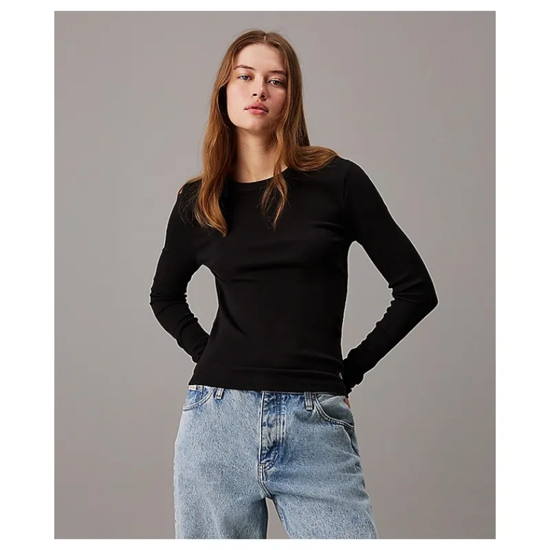 TOP A MANICA LUNGA A COSTINE CALVIN KLEIN JEANS- T-shirt & Top