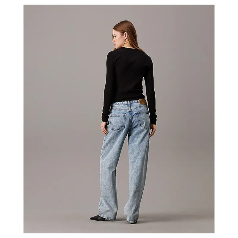 TOP A MANICA LUNGA A COSTINE CALVIN KLEIN JEANS- T-shirt & Top