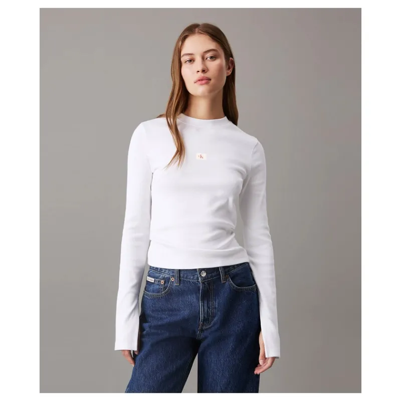 TOP DI COTONE A COSTINE SLIM CALVIN KLEIN- T-shirt & Top