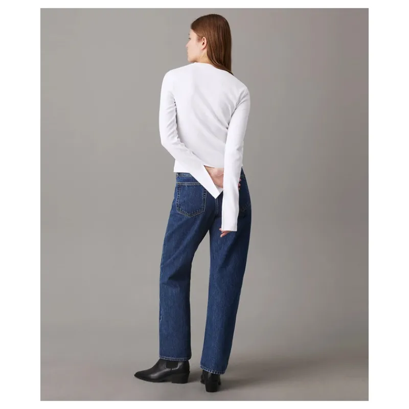TOP DI COTONE A COSTINE SLIM CALVIN KLEIN- T-shirt & Top