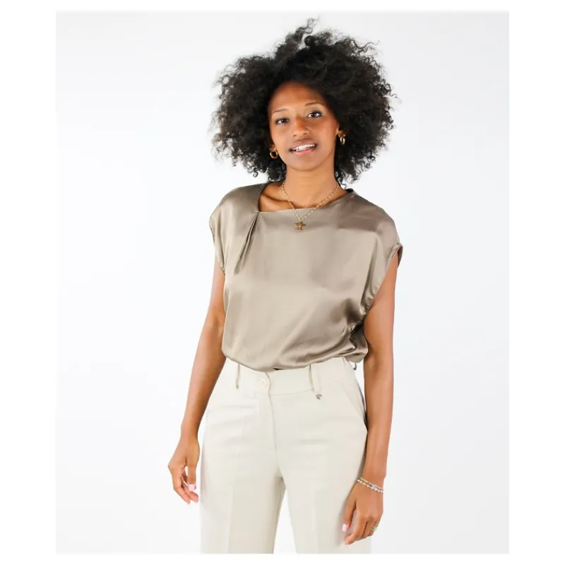 TOP SEMPLICE SMANICATO HOZONE- T-shirt & Top