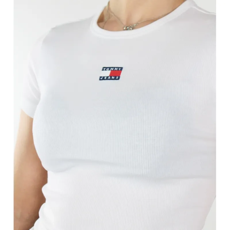 T-SHIRT A COSTE CON BADGE TOMMY JEANS- T-shirt & Top