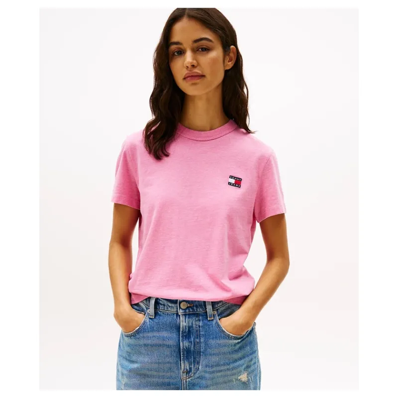 T-SHIRT CON DISTINTIVO SUL PETTO TOMMY JEANS- T-shirt & Top
