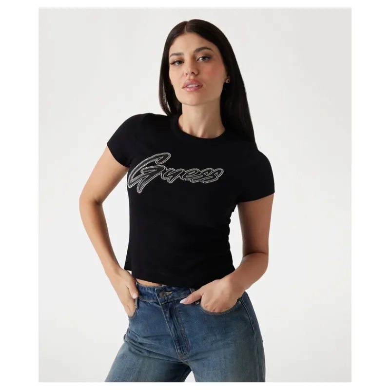 tshirt_con_logo_con_borch_4.webp T-SHIRT CON LOGO CON BORCHIE GUESS- T-shirt & Top