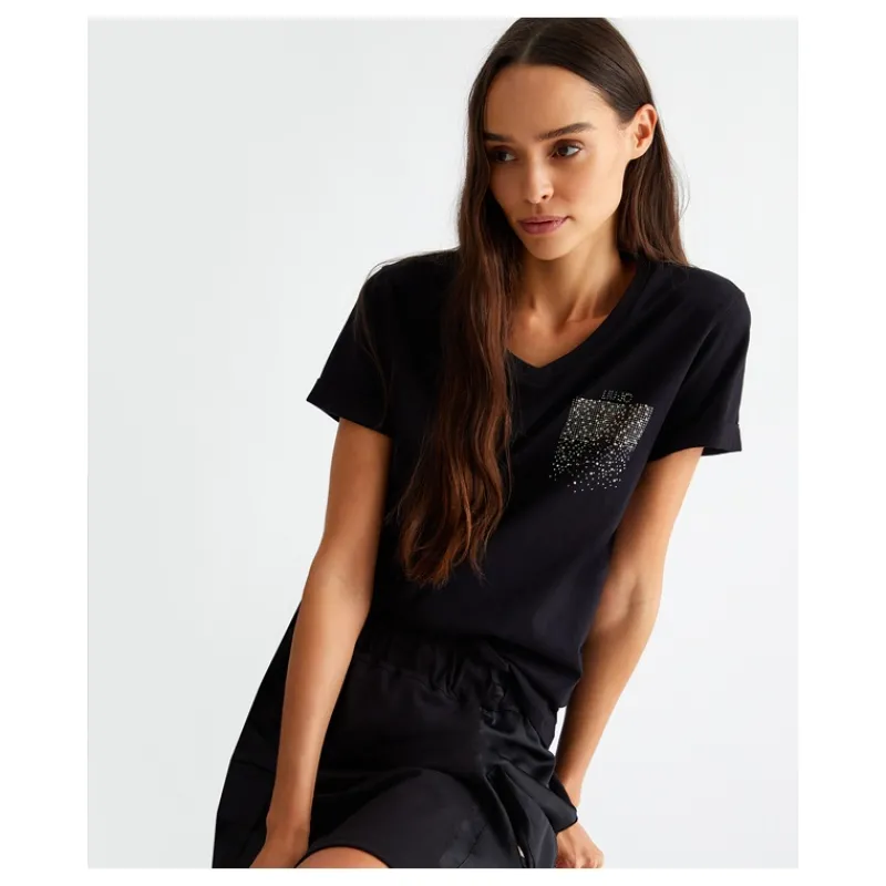 tshirt_con_logo_e_strass__3.webp T-SHIRT CON LOGO E STRASS LIU°JO- T-shirt & Top