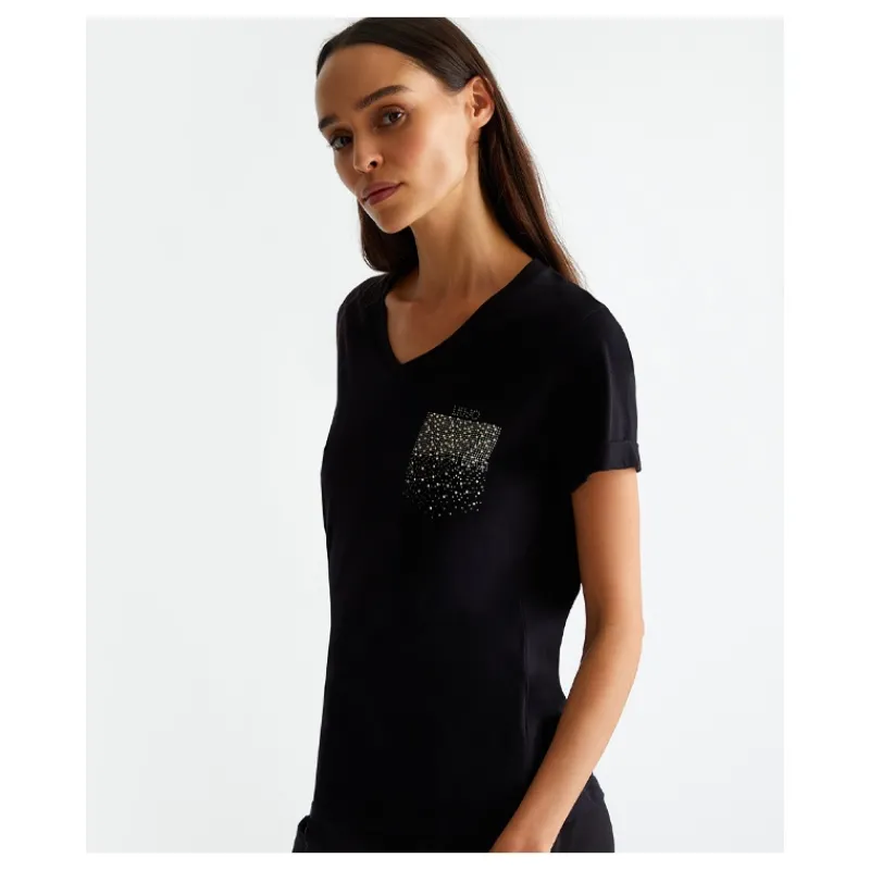 tshirt_con_logo_e_strass__4.webp T-SHIRT CON LOGO E STRASS LIU°JO- T-shirt & Top