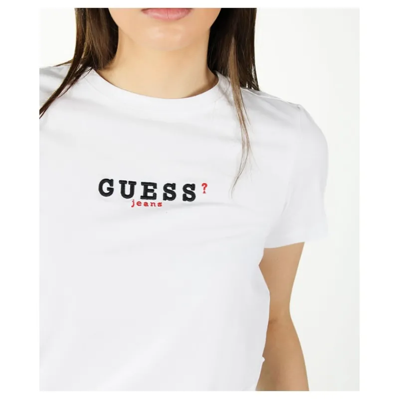 T-SHIRT CON LOGO RICAMATO GUESS- T-shirt & Top