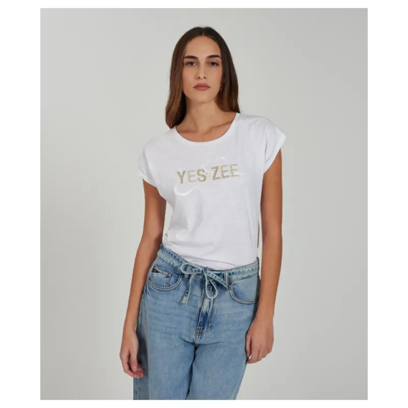 T-SHIRT CON LOGO YES°ZEE- T-shirt & Top