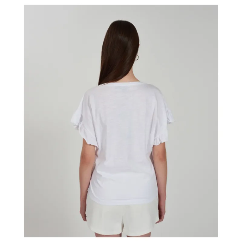 T-SHIRT CON MANICA A PIPISTRELLO CON ROUGE YES°ZEE- T-shirt & Top