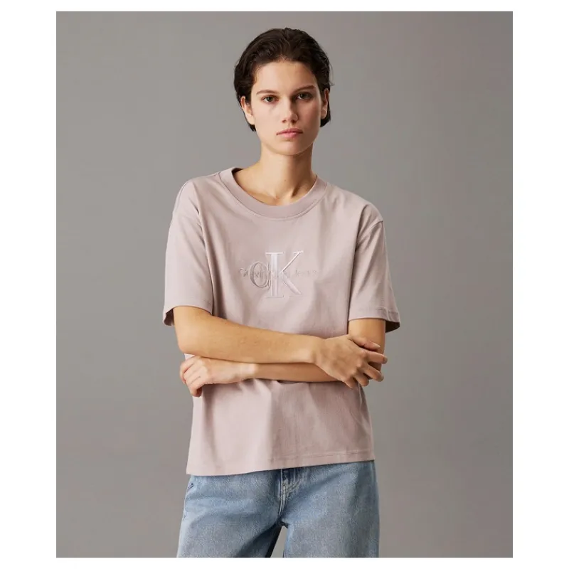T-SHIRT CON MONOGRAMMA DAL TAGLIO RELAXED CALVIN KLEIN- T-shirt & Top