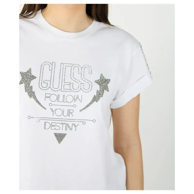 T-SHIRT CON STRASS GUESS- T-shirt & Top