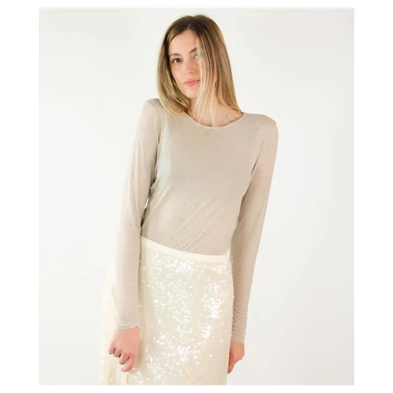 T-SHIRT CON STRASS ONLY- T-shirt & Top