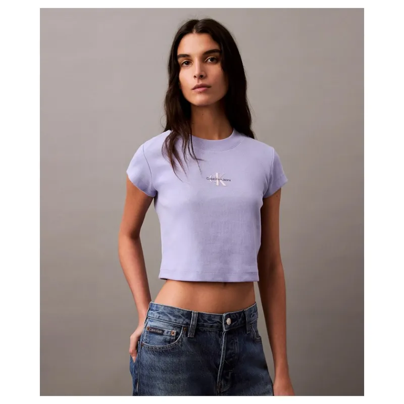 T-SHIRT CORTA SLIM CON MONOGRAMMA CALVIN KLEIN JEANS- T-shirt & Top