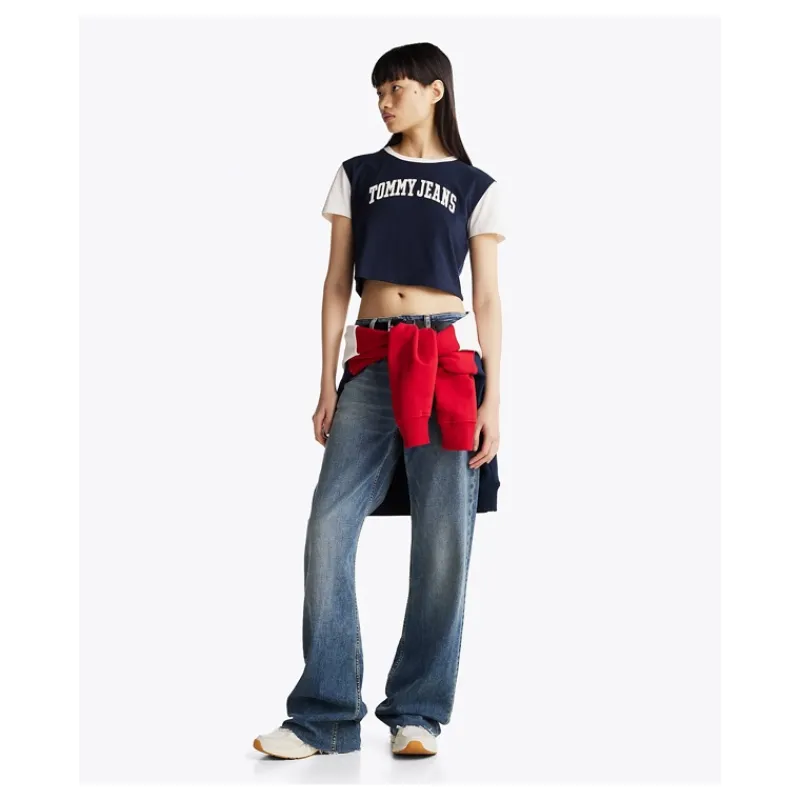 T-SHIRT CROP VARSITY TOMMY JEANS- T-shirt & Top