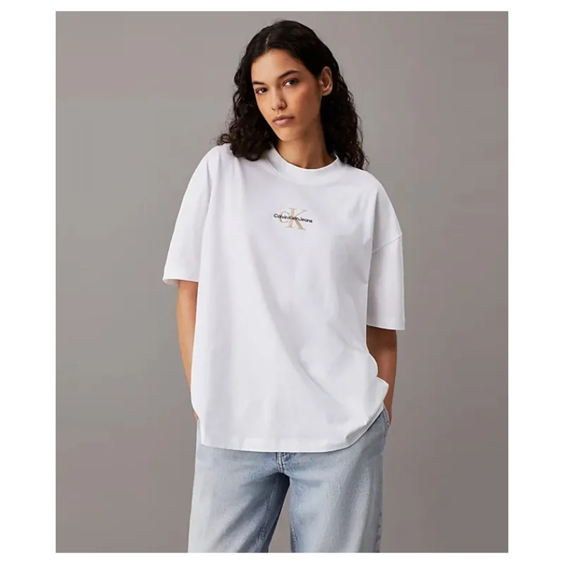 T-SHIRT JERSEY CON MONOGRAMMA CALVIN KLEIN JEANS- T-shirt & Top