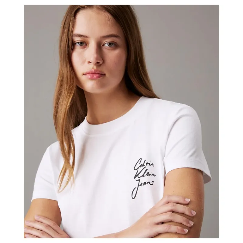 T-SHIRT SCRITTA CON LOGO CALVIN KLEIN JEANS- T-shirt & Top