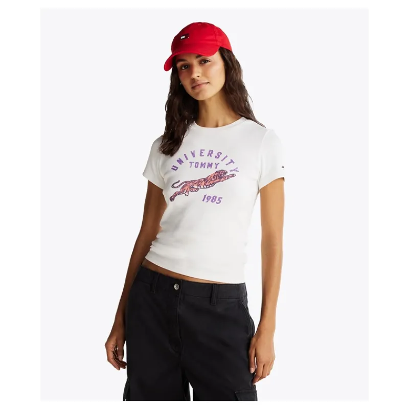 T-SHIRT SLIM FIT A COSTE TOMMY JEANS- T-shirt & Top