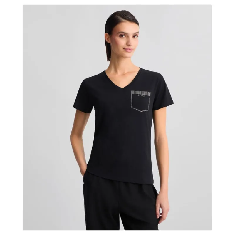 T-SHIRT TASCHINO CON STRASS LIU°JO- T-shirt & Top