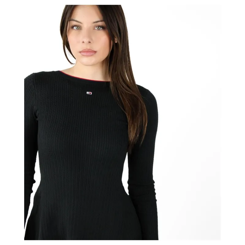 VESTITO IN MAGLIA ELASTICIZZATA TOMMY JEANS- Vestiti E Tute